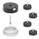 WAGNER QuickClick® Chair Glides I Set of 4 Screw-On I 4x Base + 4x Screw + 4x Slide Insert I - Hyper - Diameter 20 mm - Made in Germany - 15809000