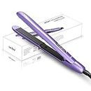Sejoy Hair Straightener and Curler 2 in 1, Curling Iron with 360° Airflow Styler Tech, 1 inch Professional Flat Iron with Tourmaline Ceramic, Straightening Iron with 5 Temp Settings Dual Voltage