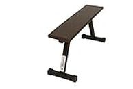 SX Fitness Flat Gym Bench Home Workout Multipurpose Exercise Bench Press Weight Strength Training Flat Fixed Bench with Capacity of 280kg in Color Brown