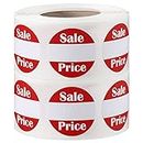 1000 PCS Garage Sale Price Labels Yard Sale Stickers 0.87 Inches Round Red Adhesive Discount Stickers Price Retail Stickers for Retail Store
