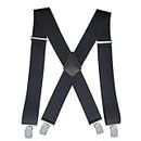 CADONO 2Inch Men's Heavy Duty Suspenders with Strong Clips Adjustable X-Back for Work Jeans
