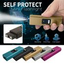 Mini USB Keychain Stun Tool Rechargeable LED Flashlight Self Protect Arc Tool CC