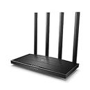 TP+Link Archer AC1200 Archer C6 Wi-Fi Speed Up to 867 Mbps/5 GHz + 400Mbps/2.4 GHz, 5 Gigabit Ports, 4 External Antennas, MU-MIMO, Dual Band, WiFi Coverage with Access Point Mode, Black