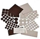 165 Piece Two Colors - Variety Size Furniture Felt Pads. Self Adhesive Pads with Transparent Noise Reduction Bumpers. Floor Protectors for Hardwood & Laminate Flooring-165 Piece