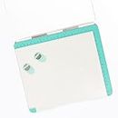 Craftelier - Rubber and Silicone Stamp Stamping Platform for Scrapbooking and Crafts | Guides in Centimeters and Inches | White and Turquoise - Size 24.5 x 22 x 1.2 cm