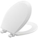 BEMIS 500EC 390 Toilet Seat with Easy Clean & Change Hinges, 1 Pack Round, Cotton White
