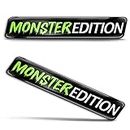 Biomar Labs 2 x 3D Gel Silicone Sticker Monster Edition Badge Green Stickers Car Sticker Car Motorcycle Bicycle Window Door Laptop KS 175