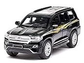 1:32 Land Cruiser Diecast Metal Toy Car for Kid Pullback with Light Sound(Color AS PER Stock)