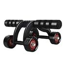 Ab Roller Wheel, 4-wheel Ab Muscle Wheel Roller, Core Workout Abdominal Roller Wheel, Trainer Sports Fitness Equipment for Men Women