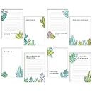8 Pieces Cactus Funny Notepads Cute Succulent Teacher Memo Pads Lined Novelty Notepad Plant Desk List Notepad for Office Studying School Home Travel Rewards Supplies, 4 x 6 Inches