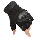 ArrowMax Half Finger Hand Gloves for Bike Riding, Sports, Hiking, Cycling, Travelling, Camping, Gym, Gloves for Men Bike Riding (Black)