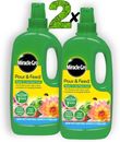 2 Pcs Scotts Miracle Gro Pour & Feed Liquid Plant Food 1L - Ready to Use