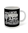 WHATS YOUR KICK® - Tennis Inspired Designer Printed White Ceramic Coffee |Tea |Milk Mug (Gift | Game |Sports|Motivational Quotes |Hobby (Multi 23)