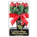 Valentine's Day Belgian Milk Chocolate Rose Bouquet, One Dozen Individually Wrapped Candy Flowers, Sweet Gift for Special Someone, 1.69 Ounces