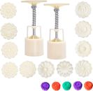 Bath Bomb Mold Kit 2 Pieces Bath Bombs Press with 12 Pieces Stamps for DIY Maki