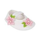 Rsmart Baby Girl's & Boys Rose Bootie Shoes | Color White with pink flowers