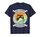 High School Level Unlocked Video Gamer Gaming T-Shirt
