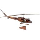 Winston Porter Sancroft Wooden UH-1 Huey Helicopter Model Wood in Brown/Gray | 8 H x 19 W x 5 D in | Wayfair 0D4EA4B534A74EF2960740425803BD57