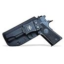 IWB Kydex Holster Colt Pistol Pouch Softair Fondine 1911 Commander .45 9mm 4.25 4.5 Inch - IWB 1911 Commander Holster - Pistol Case Inside Concealed Carry Holster Guns Accessories (Black, Left Hand)