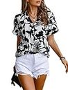 Leriya Fashion Women's Corduroy Button Down Pocket Shirts Casual Long Sleeve Oversized Blouses Tops (LF-W1559-XL)