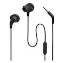 JBL Endurance Run 2 Wired - Waterproof Wired Sports in-Ear Headphones, Pure Bass Sound, Hands-Free Calls, Never Hurt. Never Fall Out. (Black)