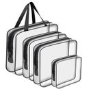 4Pack Travel Toiletry Bags Clear PVC Zip Travel Bags Cosmetic Makeup Bags Pouch