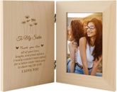 Welsky Mothers Day Gifts for Sister, Engraved Photo Frame Sisters wood 