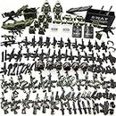 Weapon Pack Military Accessories Kits Toys Include NVD Helmet Body Armor E.O.D Suit Camouflage Gun for Army Equipment Gear Sets Pieces and Parts Accessories Compatible with Mini figure of Major Brand