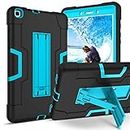 Galaxy Tab A 8.0 2019 Case SM-T290/T295 GUAGUA Kickstand Heavy Duty Shockproof Protective Case Black/Blue [ NOT FIT Samsung Galaxy Tab A8 10.5 Inch 2022 ]