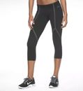 Nike Luxe Reflective Printed Crop Small S Black Gray Capri Pants Legging Running