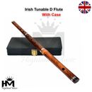 Flauta en D irlandesa sintonizable profesional con estuche 23" de largo 3 piezas flautas tradicionales