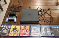 Sony PlayStation 4 Slim 1TB Gaming Console, CUH-2115B, Controllers + Games
