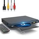 DVD Player, HDMI & RCA Connection, Region Free DVD Players for TV, with Microphone/USB Input Design, NTSC/PAL System, Comes with HDMI & RCA Cable and Remote Control.