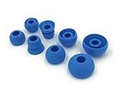 Blue Replacement Earbud Tips for Beats Powerbeats3 Wireless Stereo Headphones - Small, Medium, Large, and Double Flange (Blue)