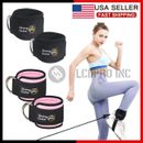 1 Pair Ankle D Ring Straps Thigh Leg Pulley Lifting Padded Cable Attachment Gym