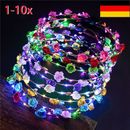 10X LED-Krone leuchtender Blumenkranz Haarband Party-Blumen-Stirnband Girlande