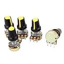Uxcell a15040700ux0380 5 Piece 10K Ohm 3 Terminals Linear Taper Rotary Audio B Type Potentiometer, B10K