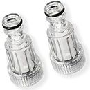 DEXURIES Universal Crystal Clear 3/4" High-Pressure Washer Inlet Water Filter Connector Nipple/Nozzle Accessory (Pack of 2)