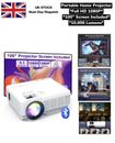 Mini proiettore portatile con schermo Bluetooth Full HD 1080P 10.000 lumen nuovo Regno Unito