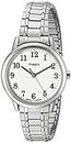 Timex Women's Easy Reader Watch, Silver-Tone/Silver-Tone/White/Exp/30MM, 30MM, Easy Reader Watch