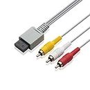 AV Cable for Wii Wii U, TENINYU 6FT Composite 3 RCA Gold-Plated Cable Cord Wire Main 480P Compatible Wii/Wii U TV HDTV Display