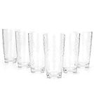 6 Pack 26-Ounce Large Acrylic Glasses Plastic Tumbler/Drinking Cups,Hammered Style,BPA Free,Clear Color