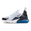 Nike Air Max 270 Big Kids' Shoes (943345-033, Football Grey/Thunder Blue/Photo Blue/Black) Size 4
