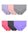 Fruit of the Loom Women's 360 Underwear, High Performance Stretch for Effortless Comfort, Available, Cotton Blend-Plus Size Brief-6 Pack-Colors May Vary, 11 Plus