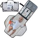 Suessie Portable Nappy Changing Mat - Waterproof Baby Change Pad for Travel (Sweet Dreams)