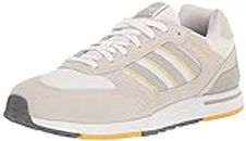adidas Men's Run 80s Sneaker, White/Grey/Bold Gold, 10.5