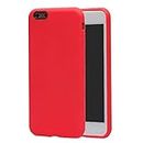 LIRAMARK Liquid Silicone Soft Back Cover Case for Apple iPhone 6 / 6S (Red)