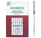 SCHMETZ Domestic Sewing Machine Needles | 5 Leather Needles | 130/705 H LL | Needle Size 100/16 | Suitable for Sewing Leather | for on All Conventional Household Sewing Machines
