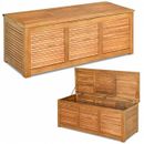 47 Gallon Deck Storage Bench Box Toys Acacia Wood Organization Gardening Tools