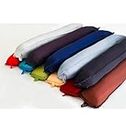 Plain Dyed Fabric Hollowfibre Filled Draught Excluder Stopper Cushion - Heavy Door Draught Stopper for Bottom of Door/Window - Draft Insulator - 90x18cm (Red)